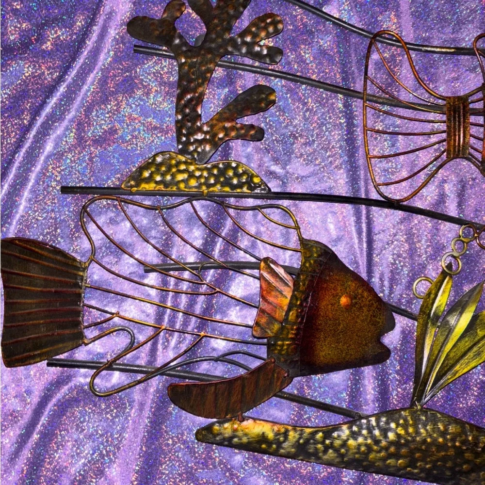 Vintage Metal Fish Wall Art